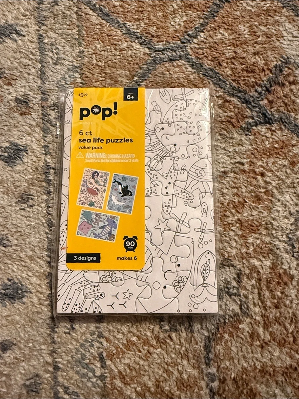 pop Sea Life Puzzle Pack - Yellow & White
